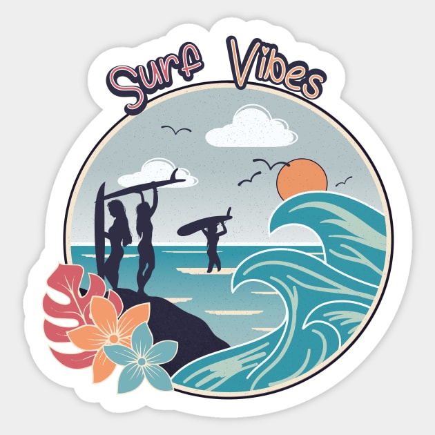 Surf Vibes Sticker by Kaspiera